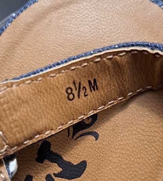 Mudd Blue Perforated Cork Wedge Sandal    Size 8.5 - Picture 12 of 13